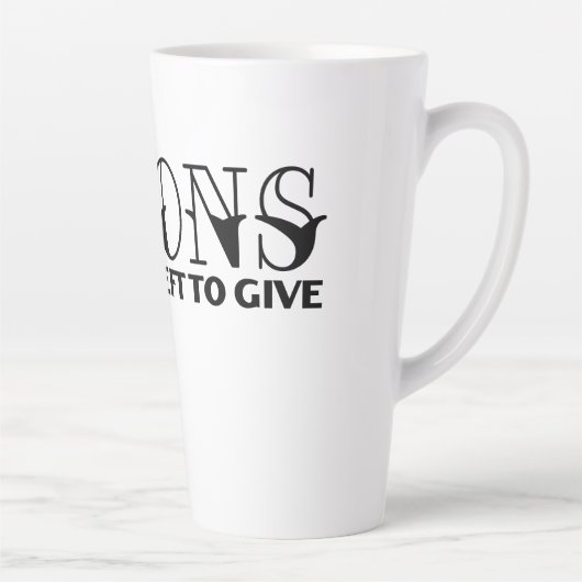 Geen lepels meer om te geven latte mok (Rechts)