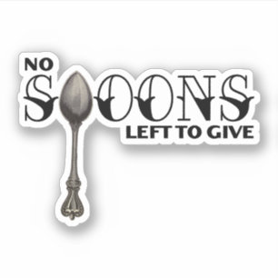 Geen lepels meer om te geven sticker