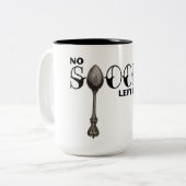 Geen lepels meer om te geven tweekleurige koffiemok (Voorkant links)