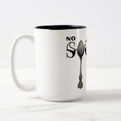 Geen lepels meer om te geven tweekleurige koffiemok (Links)