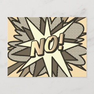 GEEN  Leuk Retro Stripboek Pop Kunst Briefkaart