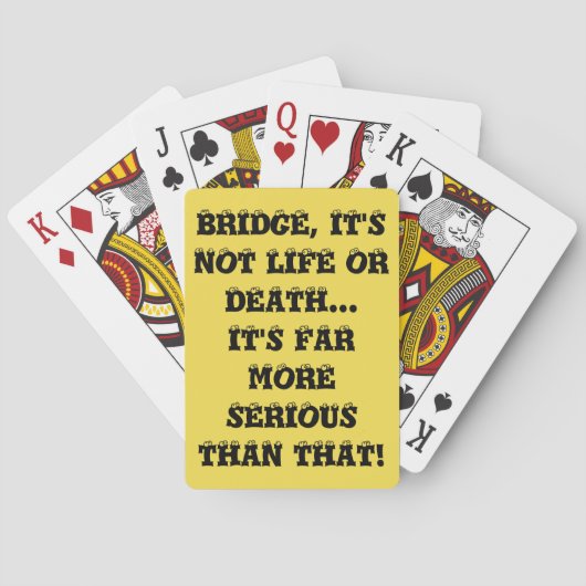 GEEN LEVEN OF DODEN - KARTONNEN SPELEN POKERKAARTEN (Achterkant)