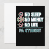 Geen leven PA Student Arts-assistent Medisch Algem Kaart (Voorkant / Achterkant)