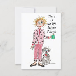 Geen leven voor koffie oude Gezegde groene tekenin