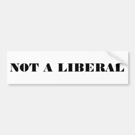 Geen liberaal bumpersticker (Voorkant)