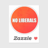 GEEN LIBERALEN STICKER (Vel)