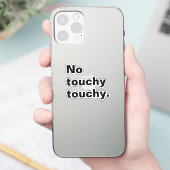 Geen lichtvoetig grappig introvert design sticker (Telefoon)