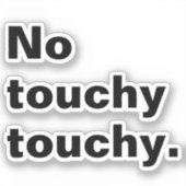 Geen lichtvoetig grappig introvert design sticker (Voorkant)