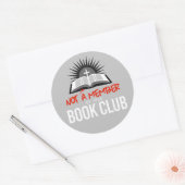 Geen lid van je boekenclub ronde sticker (Envelop)