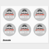 Geen lid van je boekenclub ronde sticker (Vel)