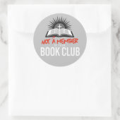 Geen lid van je boekenclub ronde sticker (Tas)
