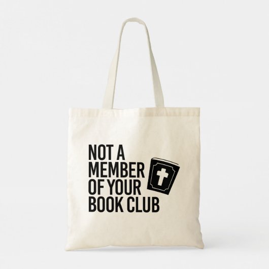 Geen lid van je boekenclub tote bag (Achterkant)