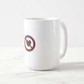 Geen liefde hart sticker koffiemok (Voorkant rechts)