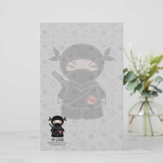 Geen liefde! Ninja Stationery Briefpapier (Staand voorkant)