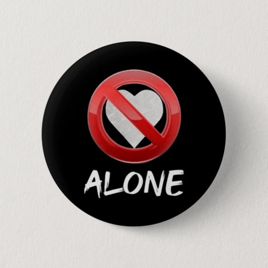 Geen liefde ronde button 5,7 cm (Voorkant)
