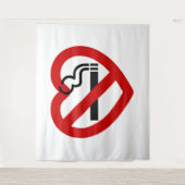 Geen Liefde Voor Roken Bord Wandkleed (Voorkant)