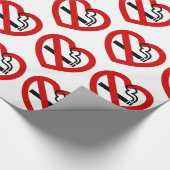 Geen liefde voor roken cadeaupapier (Hoek)