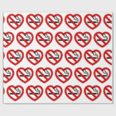 Geen liefde voor roken cadeaupapier (Vlak)