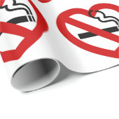 Geen liefde voor roken cadeaupapier (Rol Hoek)