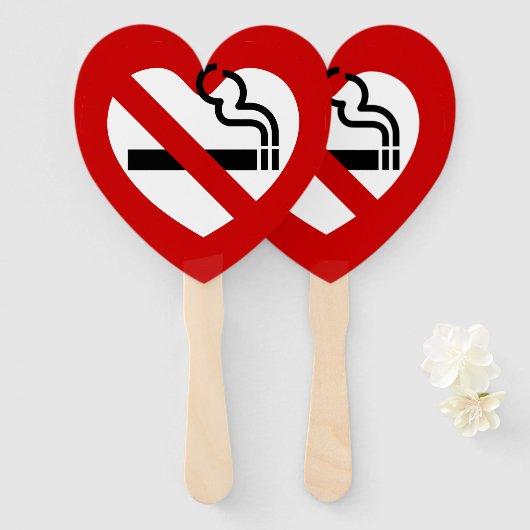 Geen liefde voor roken handwaaier (Voorkant en achterkant)