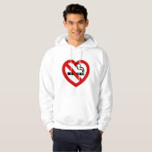 Geen liefde voor roken hoodie (Voorkant volledig)