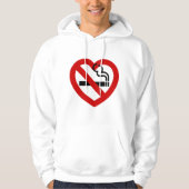 Geen liefde voor roken hoodie (Voorkant)