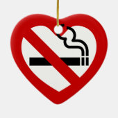 Geen liefde voor roken keramisch ornament (Achterkant)