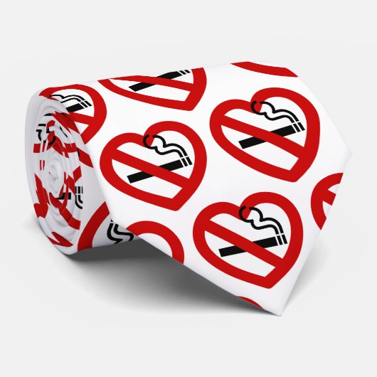 Geen liefde voor roken stropdas (Opgerold)