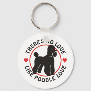 Geen liefde zoals poodle Love-Black Sleutelhanger