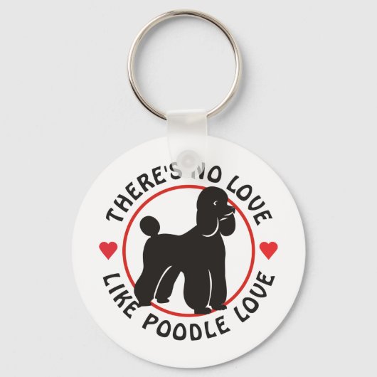 Geen liefde zoals poodle Love-Black Sleutelhanger (Voorkant)