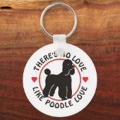 Geen liefde zoals poodle Love-Black Sleutelhanger (Voorkant)
