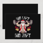 Geen Lift Geen Cadeau Kerstman Gym Workout Fitness Kaart (Voorkant / Achterkant)