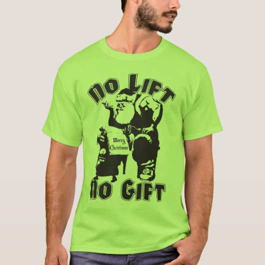 Geen Lift, Geen Cadeau - Kerstmis - Bodybuilding S T-shirt (Voorkant)