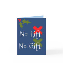 Geen Lift Geen Gift Gym CrossFit Kerstkaart Humor