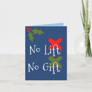Geen Lift Geen Gift Gym CrossFit Kerstkaart Humor Kaart