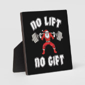 Geen lift zonder cadeautje - kerstgym - Santa Work Fotoplaat (Voorkant)