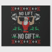 Geen lift zonder cadeautjes met een lelijke kerstb cadeaupapier (Vlak)