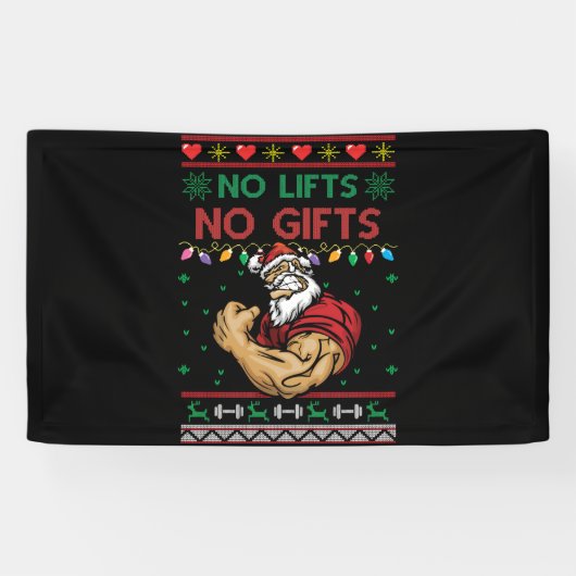 Geen liften voor een lelijke kerst met krachtige m spandoek (Horizontaal)
