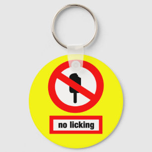 geen likken sleutelhanger