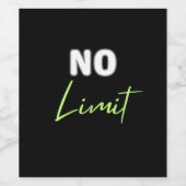 Geen limiet wijn etiket (Enkel label)