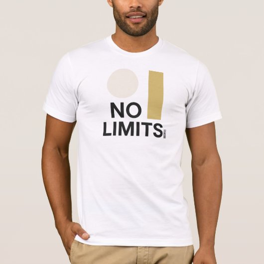 Geen limieten – Vet minimalistisch Sun & Bar grafi T-shirt (Voorkant)
