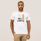 Geen limieten – Vet minimalistisch Sun & Bar grafi T-shirt (Voorkant volledig)