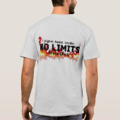 Geen limieten voor en achter grijs T-shirt (Achterkant)