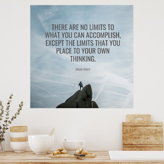 Geen limieten voor het Poster Inspiratiesucces/wan (Keuken)