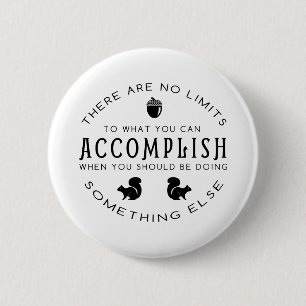 Geen limieten - zwart ronde button 5,7 cm