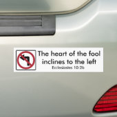 Geen linkerbocht bumpersticker (Op auto)
