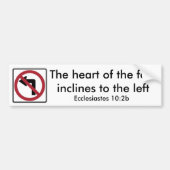 Geen linkerbocht bumpersticker (Voorkant)