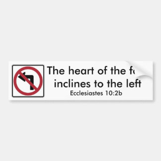 Geen linkerbocht bumpersticker