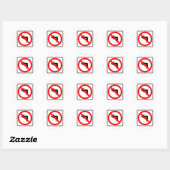 Geen links bochtwegteken ronde sticker (Vel)