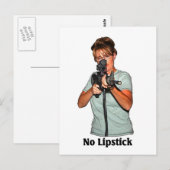 Geen lipstick briefkaart (Voorkant / Achterkant)